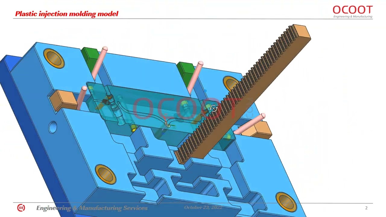 Auto unthread injection mold with spinning thread core pin and rack driving-ocoot.com