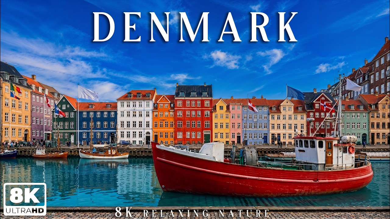 BREATHTAKING 8K DENMARK | From Historic Copenhagen to Scenic Countryside Landscapes | Relaxing Piano