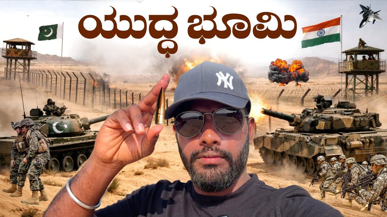 ಭಾರತ–ಪಾಕಿಸ್ತಾನ ಗಡಿಯಲ್ಲಿ ಯುದ್ಧ 😱 |Desert Life to Longewala Border | 100 Days Travel Series Day 73