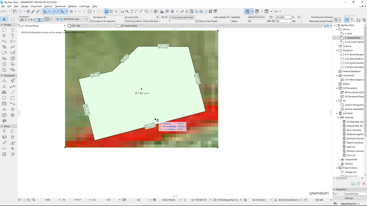 ArchiCAD - Importing and Scaling a Site Plan
