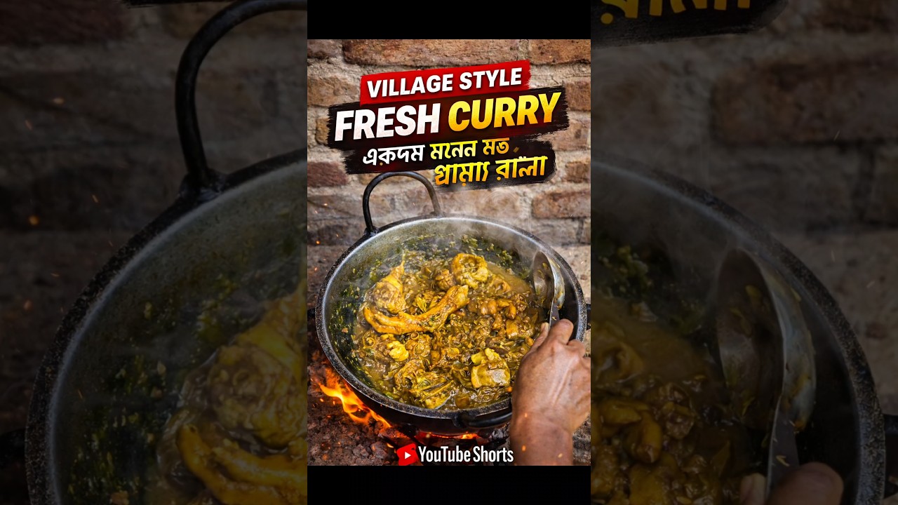 Fresh Chicken Curry 🍖🔥 Village Style Cooking | Satisfying Food Shorts