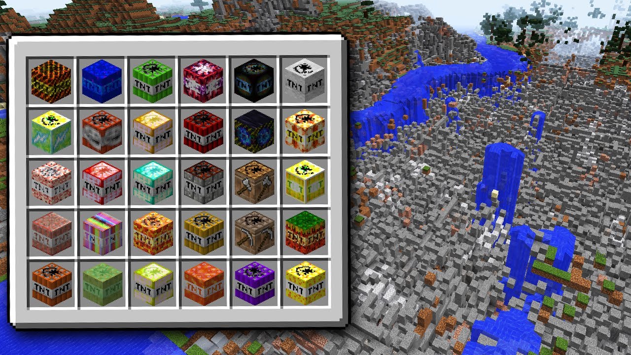Minecraft: TESTANDO AS 31 NOVAS TNTS DO MINECRAFT! (crashou o jogo)
