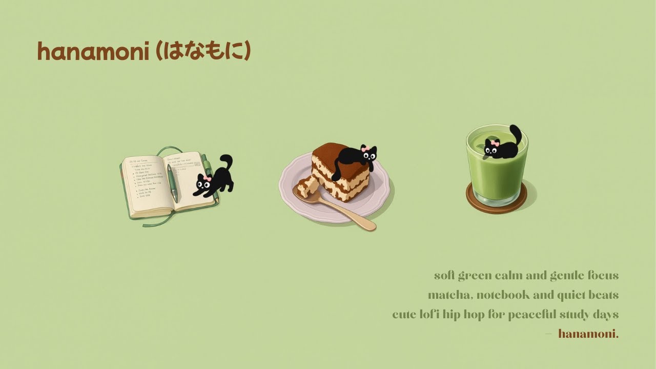 [playlist] cute study lofi hip hop | calm matcha focus beats ᡣ𐭩 •｡ꪆৎ ˚⋅  for gentle minds 📖💚🍵
