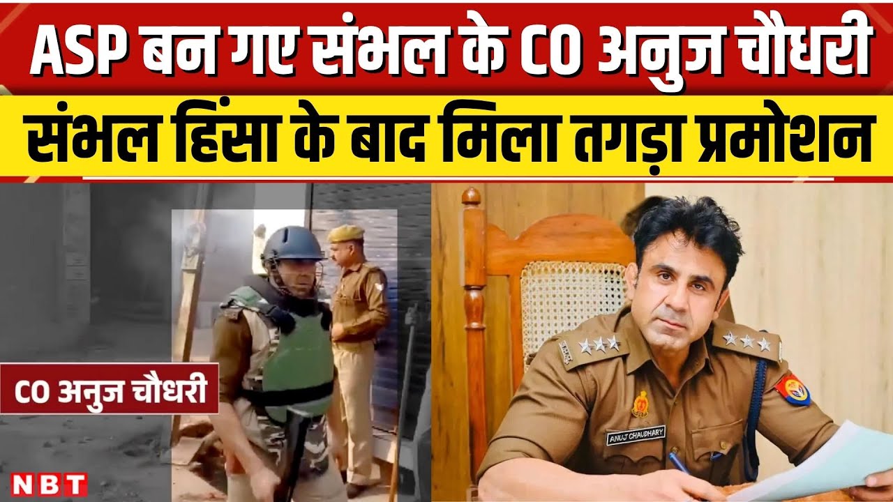 Sambhal CO Anuj Chaudhary बन गए ASP, Sambhal हिंसा के बाद मिला तगड़ा प्रमोशन, NBT