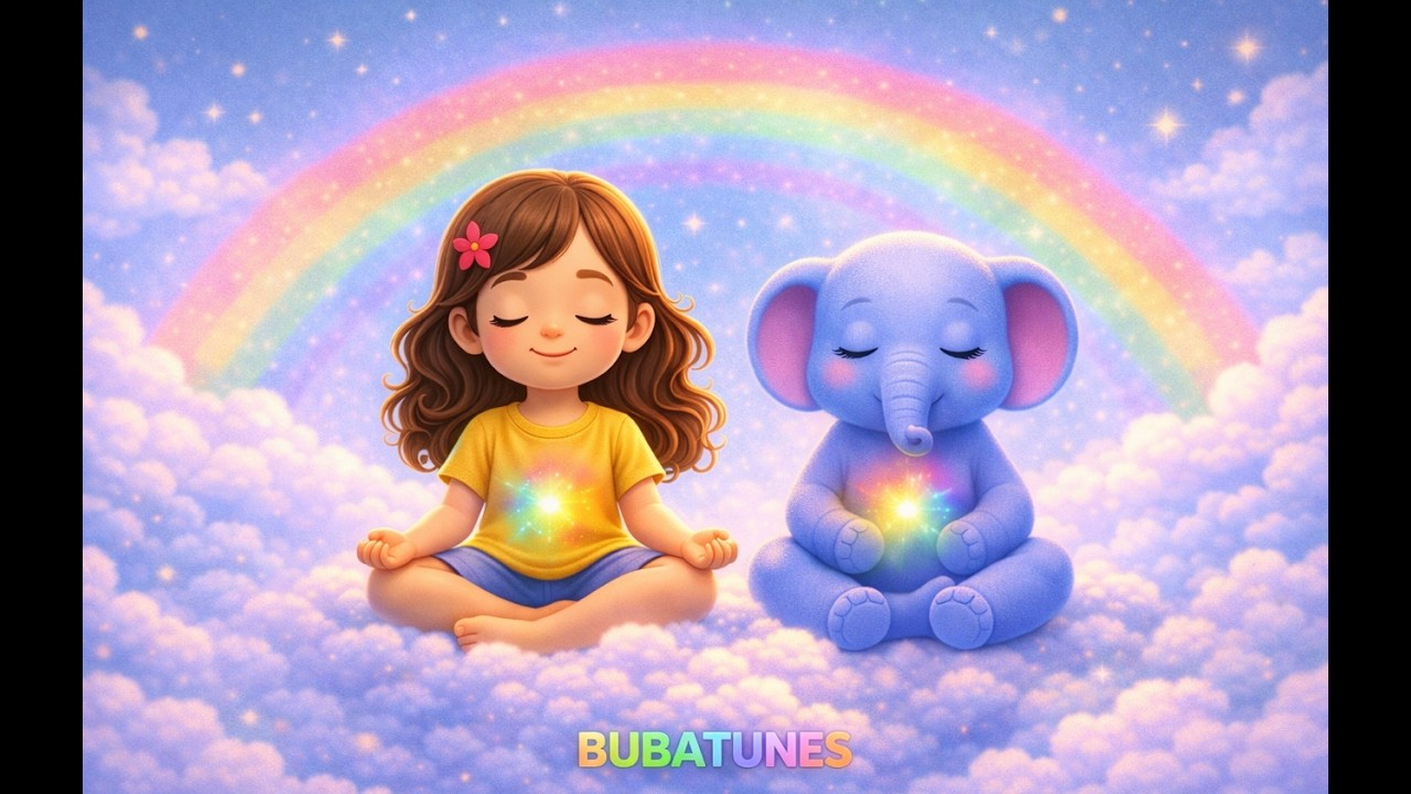 Meditación del Arcoíris para Niños 🌈 | Relajación y Respiración Infantil | Ari y Buba | BubaTunes