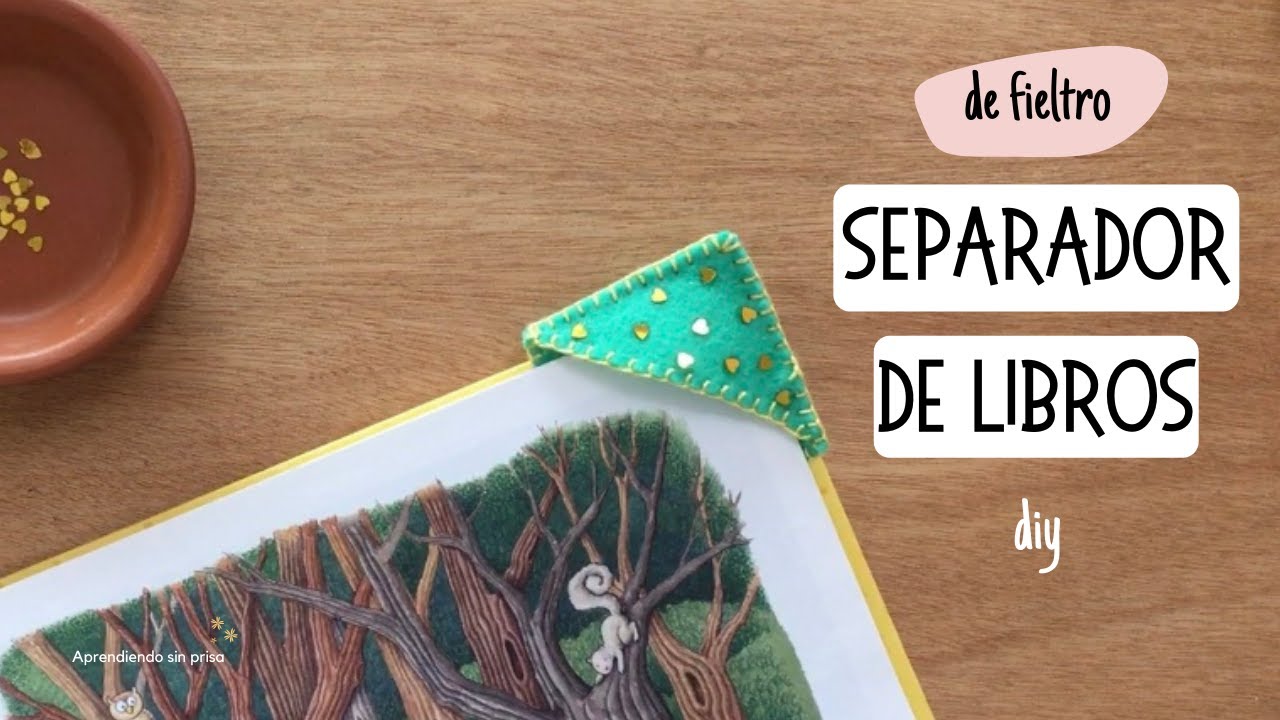 Separador de libros. Manualidad sencilla de fieltro.