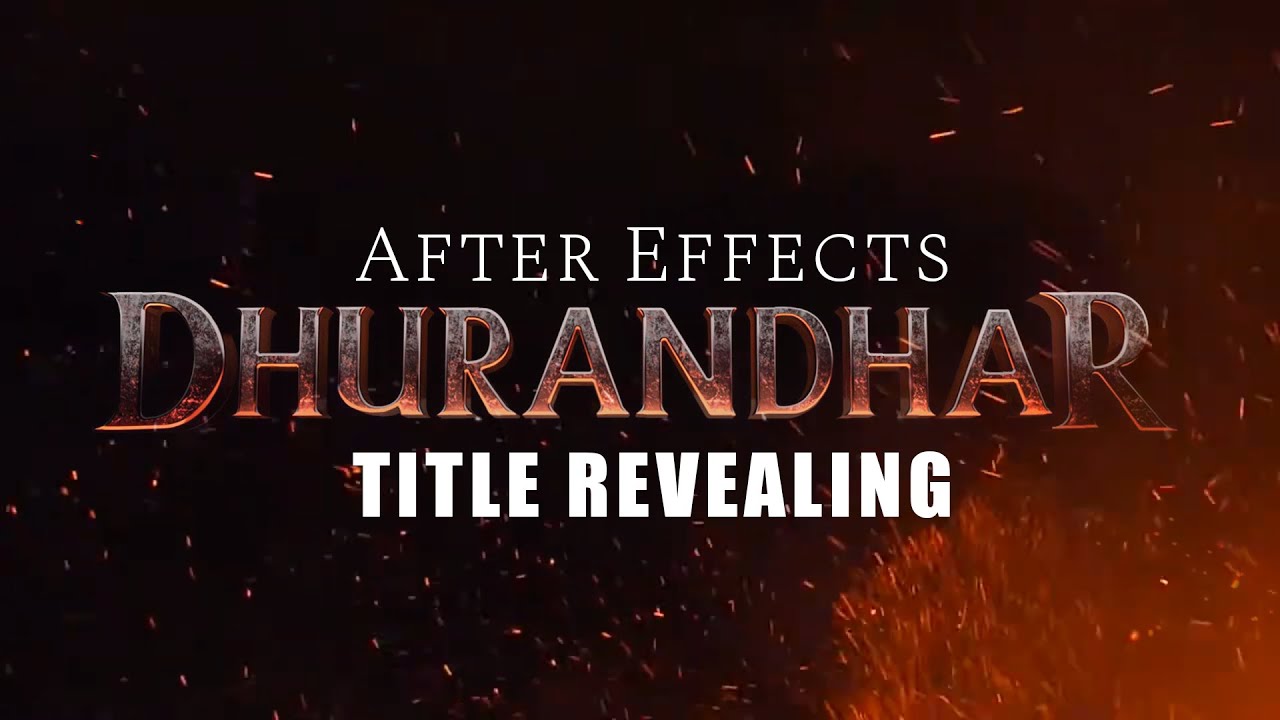 Dhurandhar Title Revealing Tutorial | After Effects Animation Tutorial