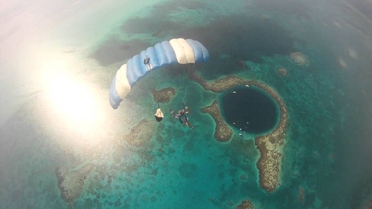 Skydive into the Blue Hole , Belize 2011