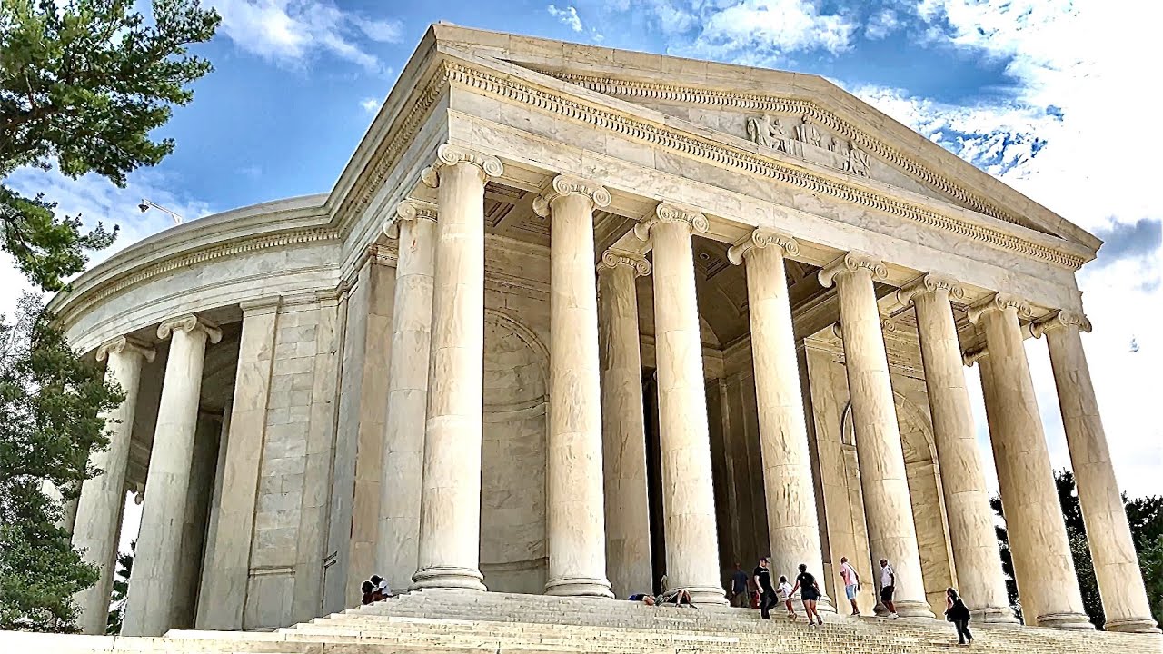 THOMAS JEFFERSON MEMORIAL TEMPLE MONUMENT REVIEW @ WASHINGTON DC USA UNITED STATES AMERICA CAPITOL