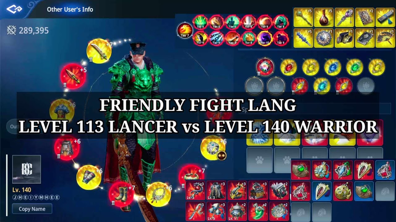 Friendly Battle: Level 113 Lancer vs Level 140 Warrior 💥