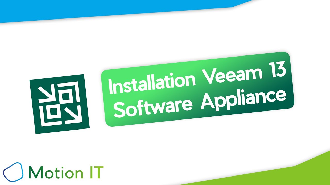 Installation Veeam Backup & Replication 13 Software Appliance