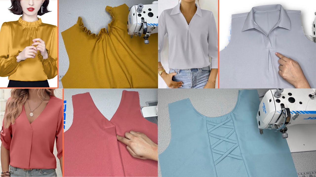 [4] Circle Neck Design and Blouse Sewing Techniques and Tips