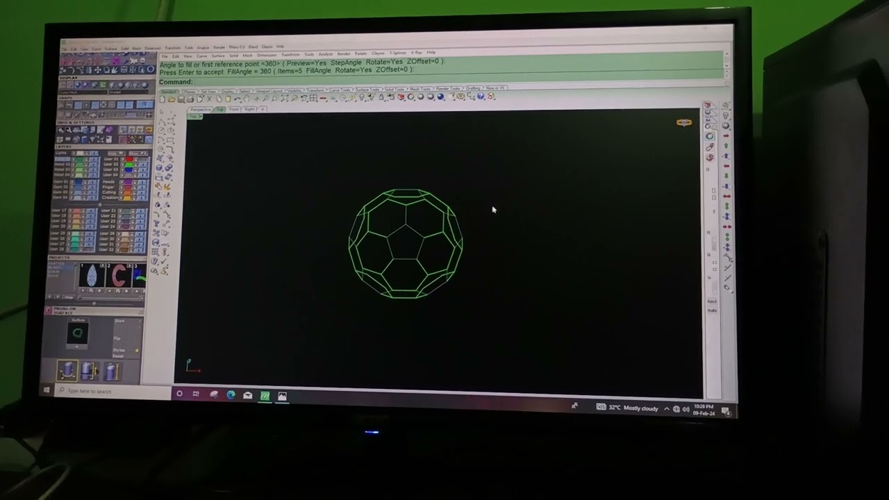 Football Design Making In Matrix Cad
