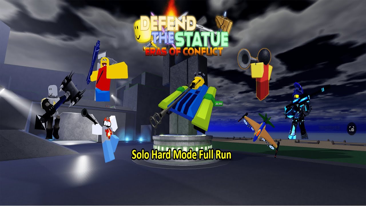 Solo Hard Mode Full Run | Defend the Statue: Eras of Conflict