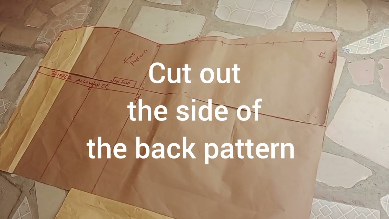 How to draft a mermaid skirt with  cut together train. #DIY