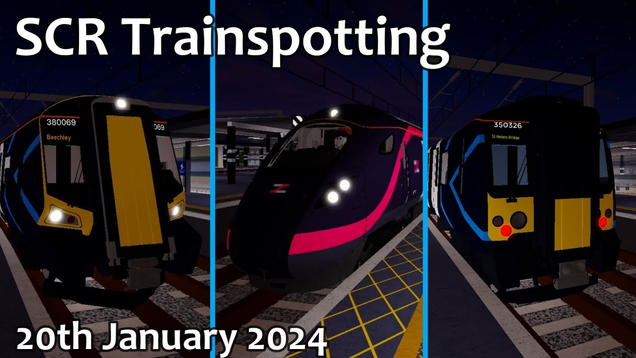 Trains At St. Helens Bridge 20/01/2024 - SCR Trainspotting - Roblox Stepford County Railway