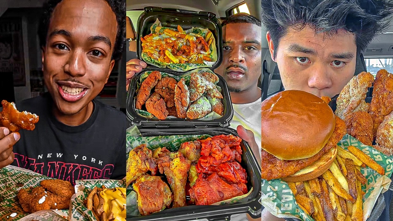 Wingstop & Buldak Ramen Ultimate Combo: 38 Minute SoftBite ASMR Experience