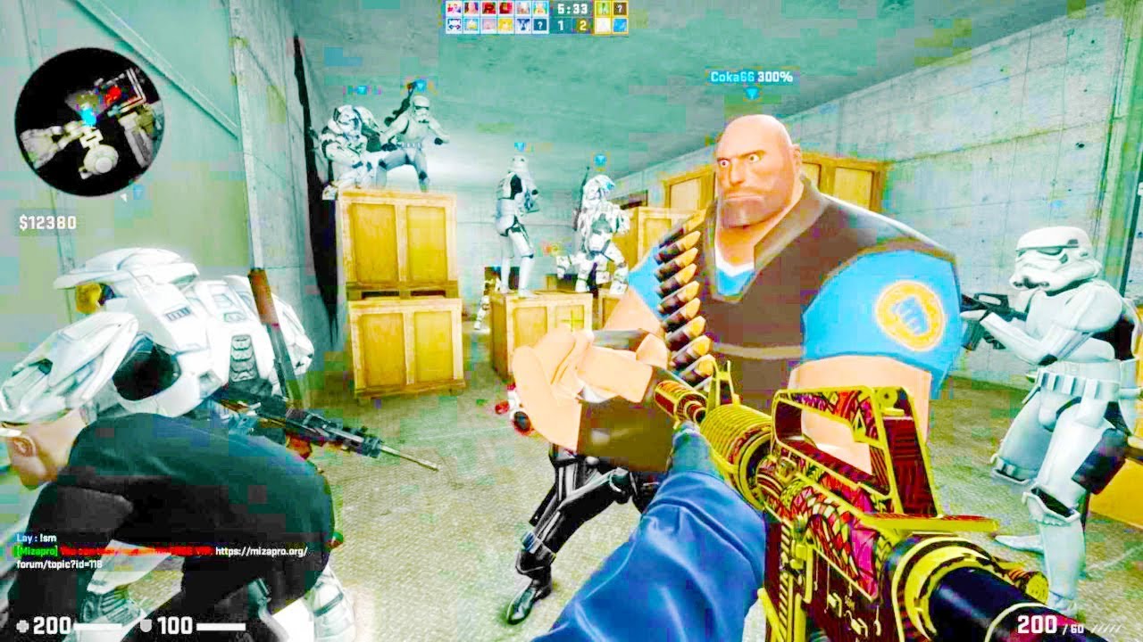 Counter Strike Global Offensive - Zombie Escape mod online gameplay on Forgotten Facility map