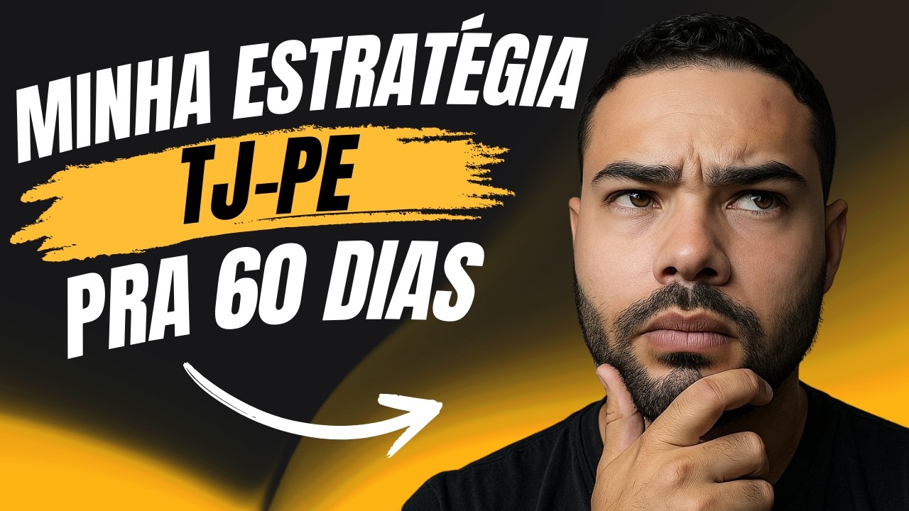 MISS&Atilde;O IMPOSS&Iacute;VEL? Como tentarei passar no TJPE com APENAS 2 MESES de estudo!