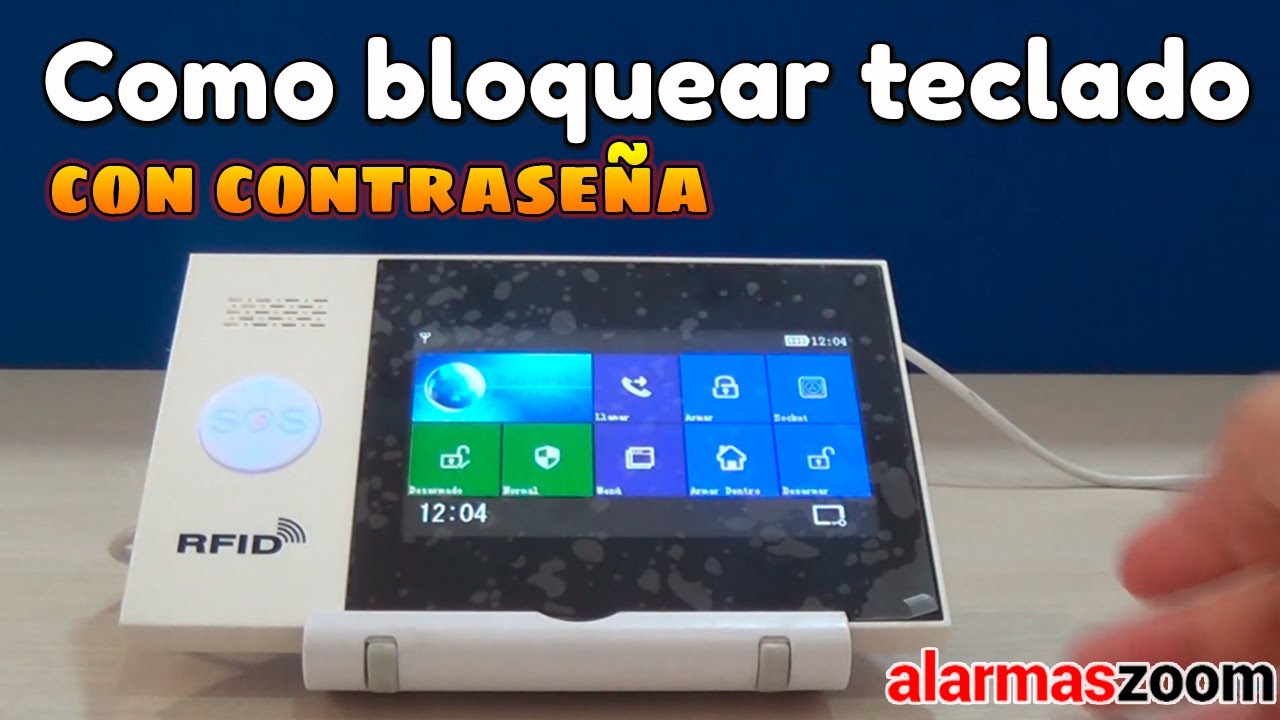 Como bloquear teclado alarma con contraseña para evitar personas no autorizadas manipulen ⚠️ AZ047⚠️
