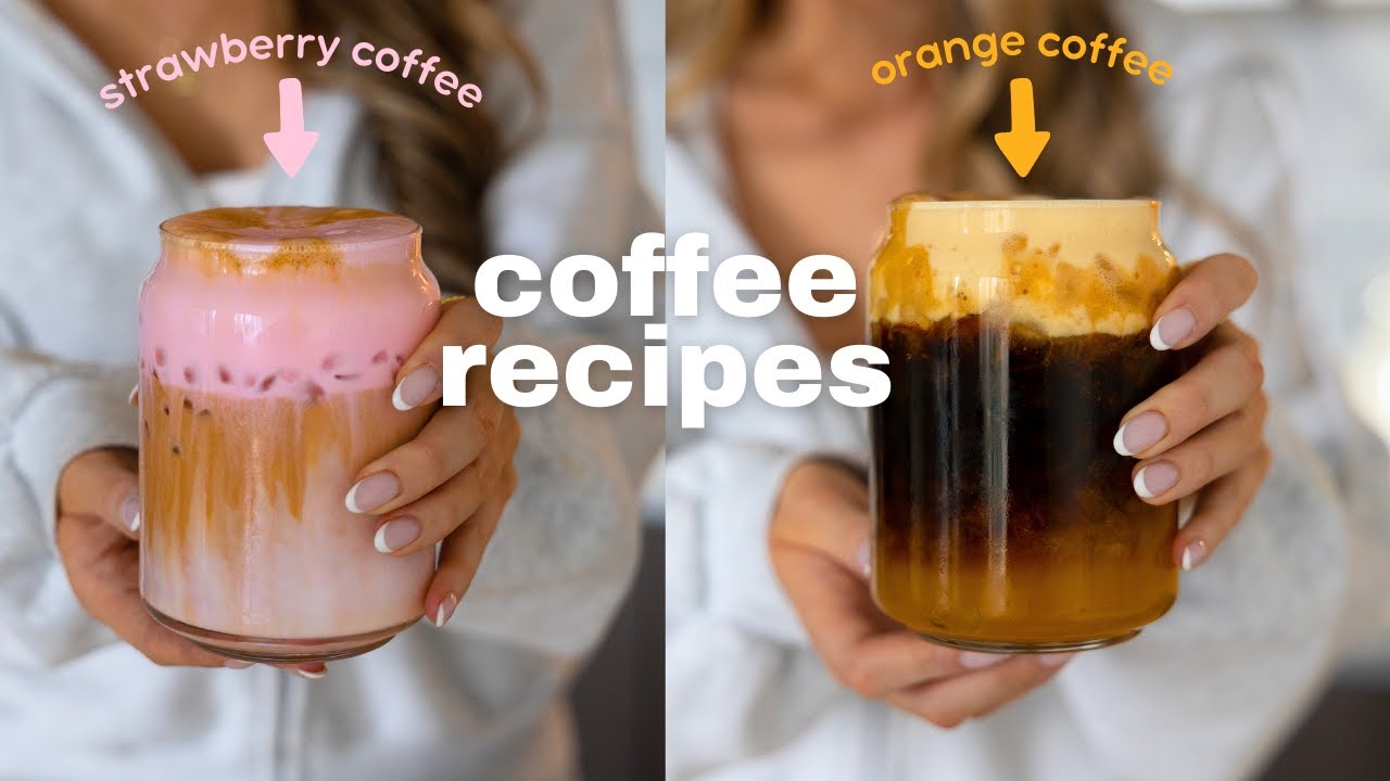 3 Iced Coffee Recipes with FRUIT? (Strawberry, Orange & Blueberry!)