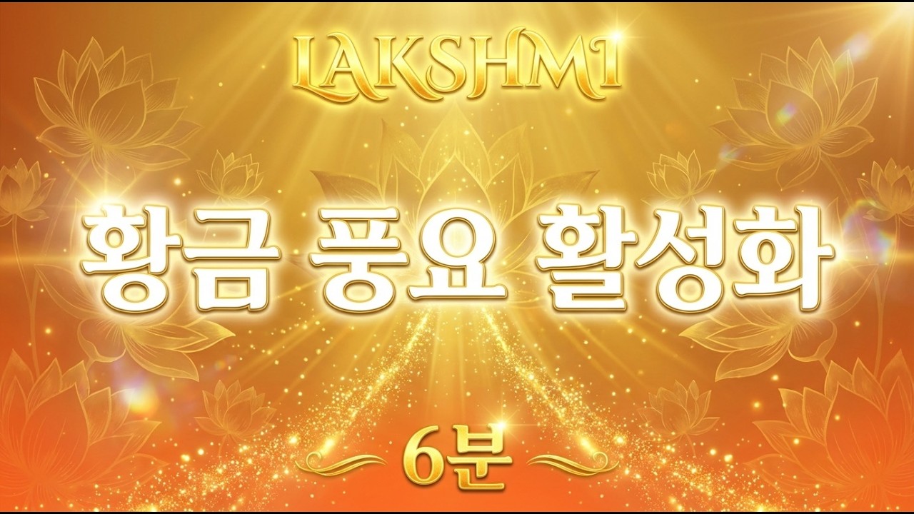 [명상음악]✨ Lakshmi 여신의 황금 풍요 활성화 | 강력한 재물운 상승 명상 6분 | Divine Feminine Abundance