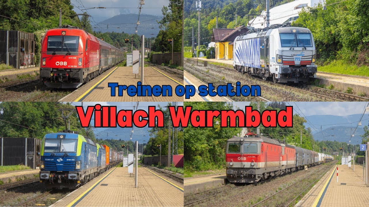 Foto's en video's van treinen op station Villach Warmbad (Oostenrijk)