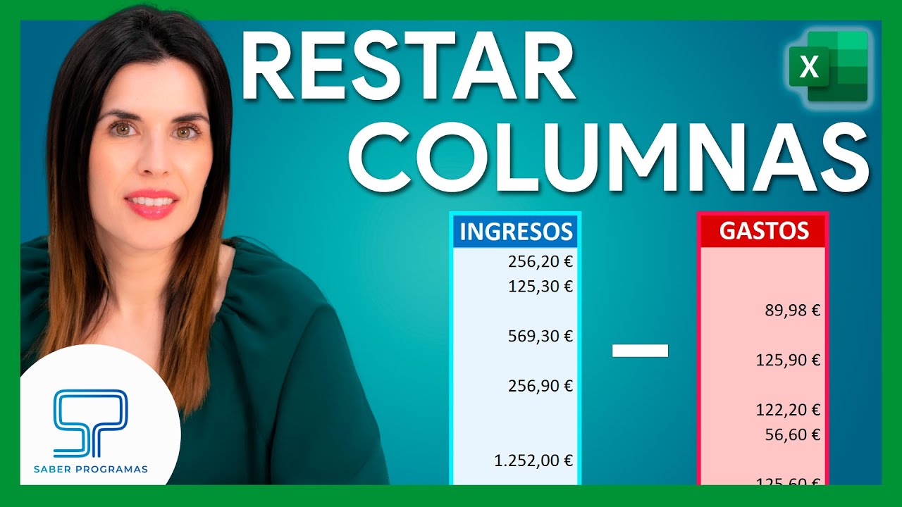✅ C&oacute;mo RESTAR COLUMNAS en Excel