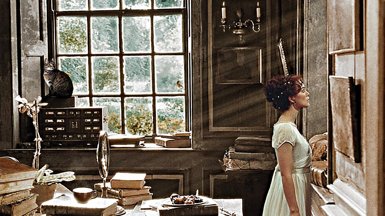 You're in a Period Drama Aesthetic Ambience [ASMR] Reading room with a view to the Garden
