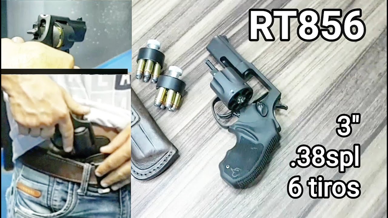 Taurus RT 856 na cintura e teste de tiro. Precisão e porte velado. Revólver 38 pequeno, 6 tiros e 3