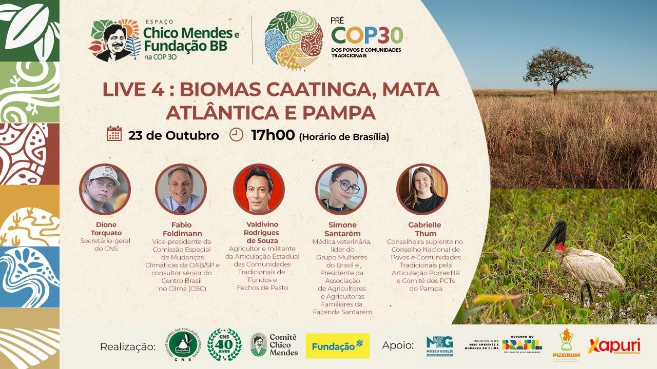 LIVE 4 - BIOMAS CAATINGA, MATA ATLÂNTICA E PAMPA