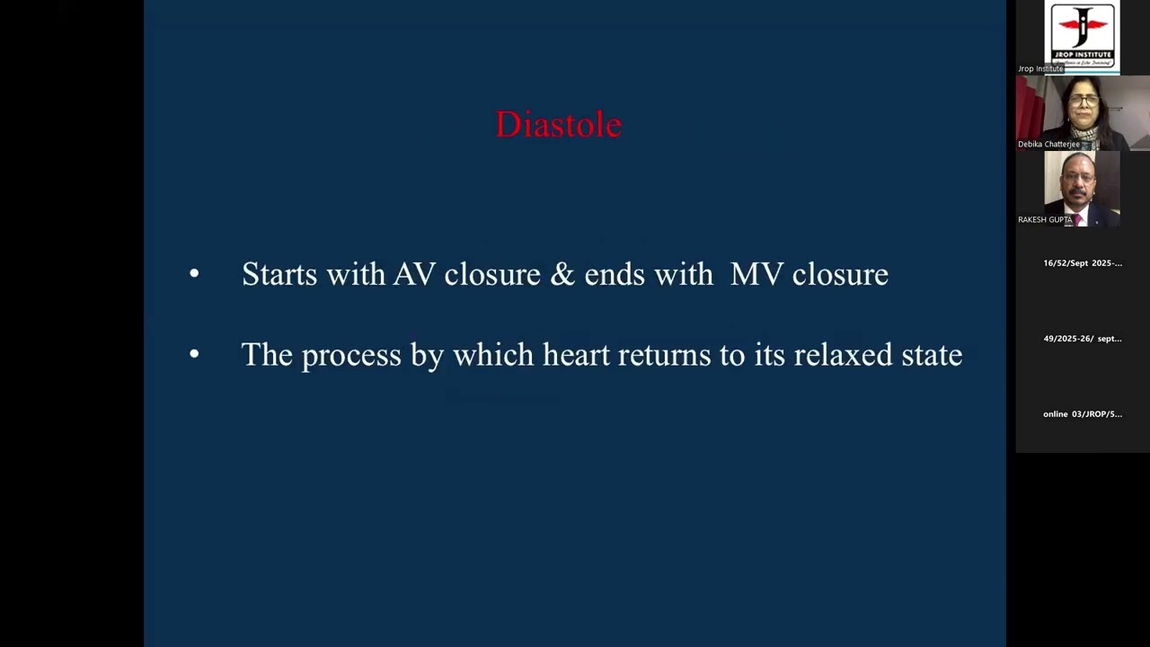 52nd 14 Session-Diastolic function evaluation parameter Assessment of diastolic function