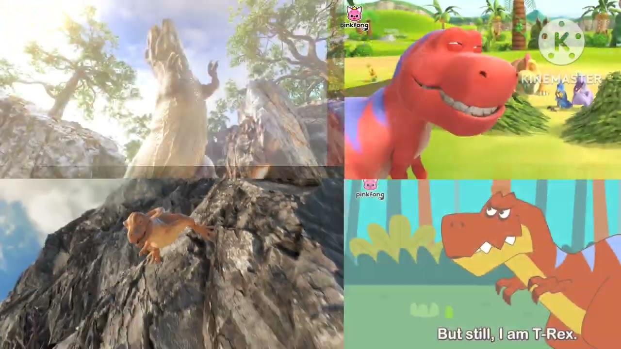 Mix dynasour vedios,playing with tyrex 