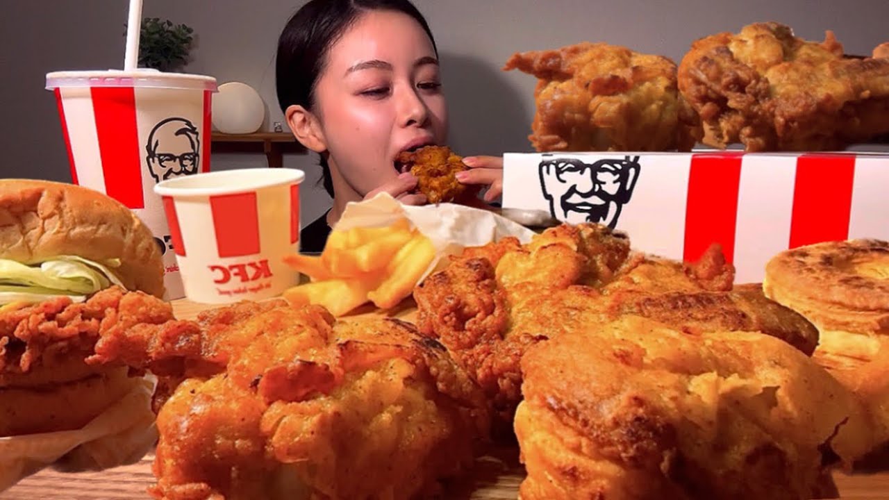 【ASMR】KFC/ケンタッキー[EatingSounds モッパン 咀嚼音 먹방]