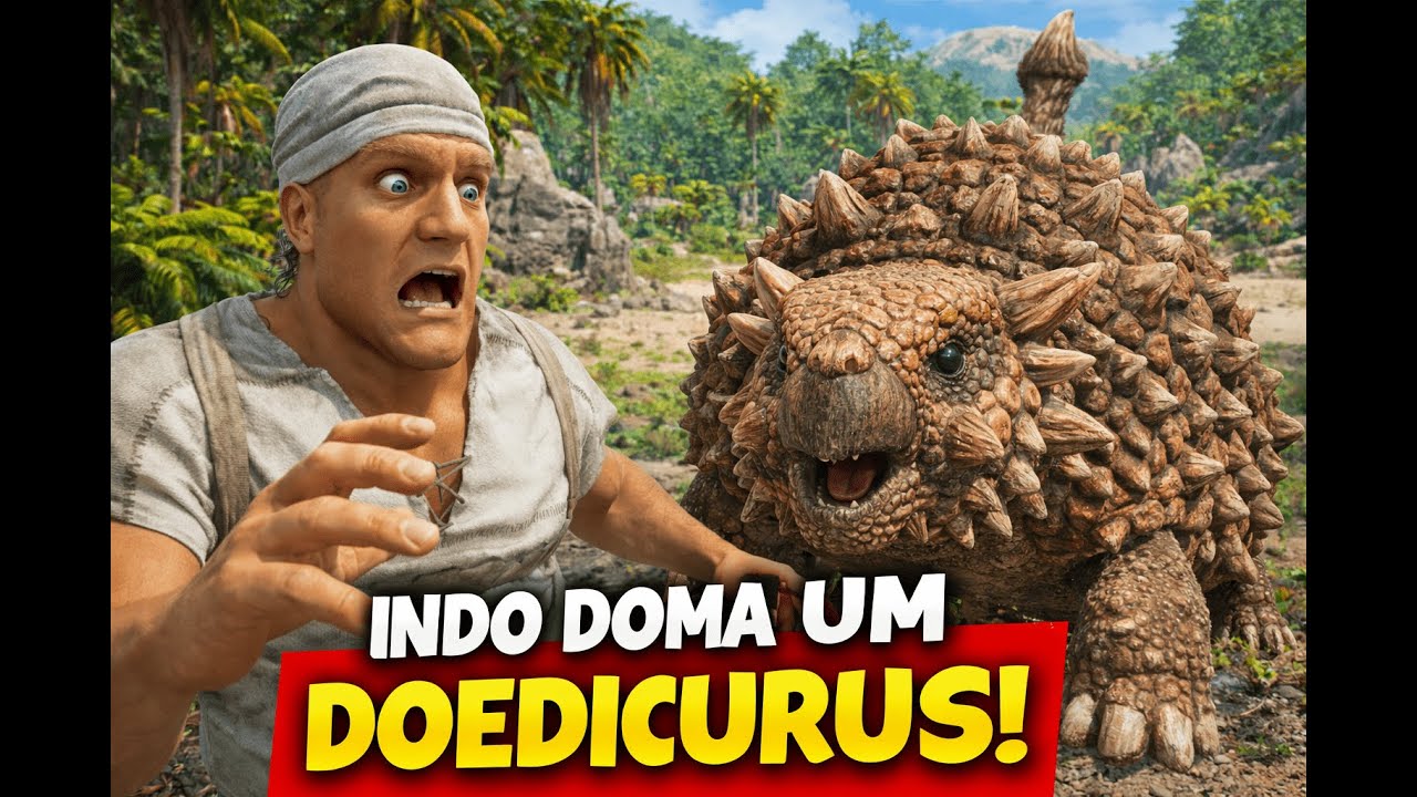 Indo Domar o Doedicurus! A Máquina de Pedra do ARK