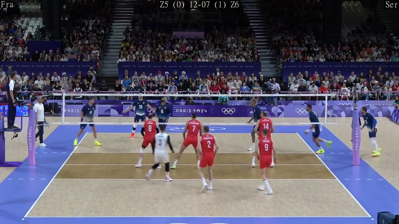 France 🇫🇷 vs Serbia 🇷🇸 &ndash; 3:2 | Volleyball Highlights | Pool A | Paris 2024 Olympics &ndash; Tactical View