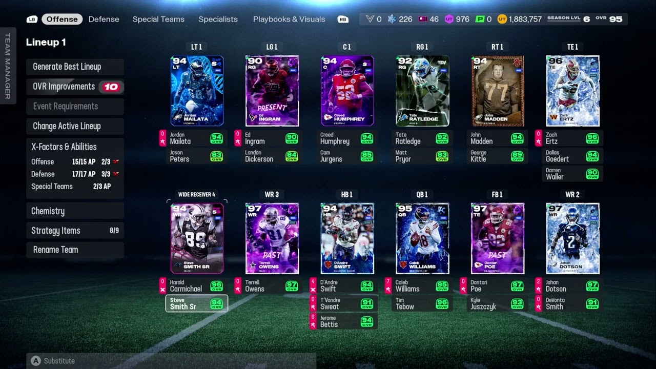 Madden 26 -Season 5 95 overall Level 6 Philadelphia Eagles Theme Team 94 overall  Steven Smith Jr p3
