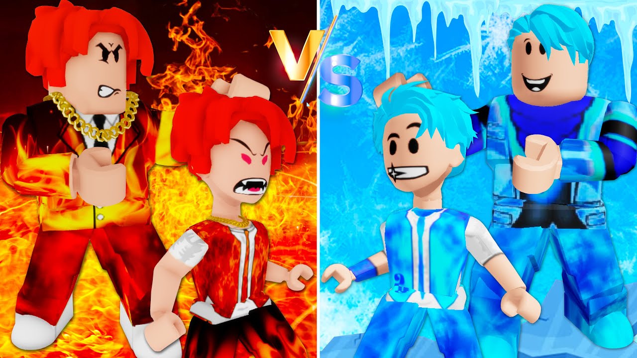 ROBLOX Brookhaven 🏡RP - FUNNY MOMENTS: Fire Family VS Ice Family | Roblox Idol
