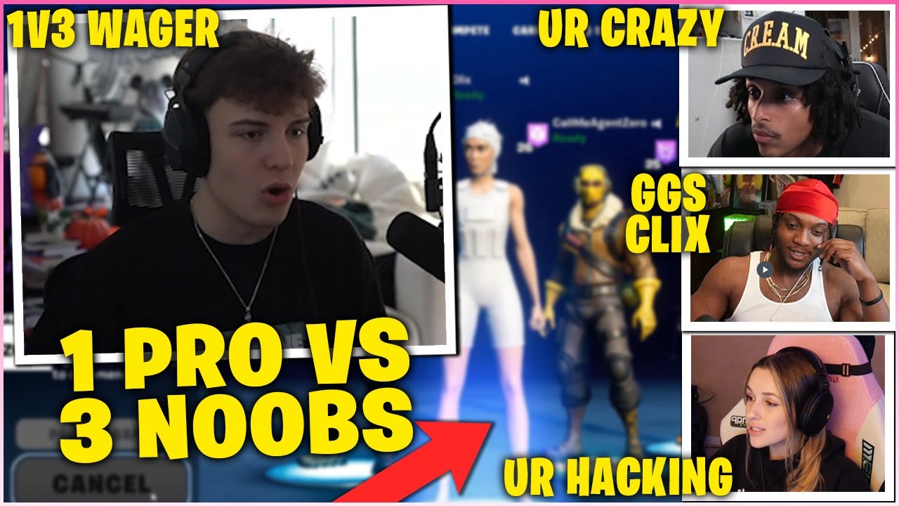 CLIX Gets CHALLENGED by YOURRAGE & AGENT00 To A 1v3 Boxfight WAGER Then This HAPPENED! (OG Fortnite)