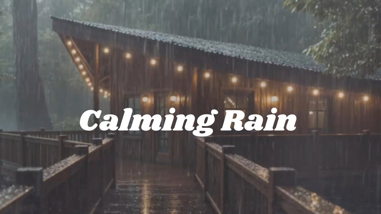 Calm Night Rain at a Cozy Cabin No Thunder • Natural Rain  @CozyStormRetreat 