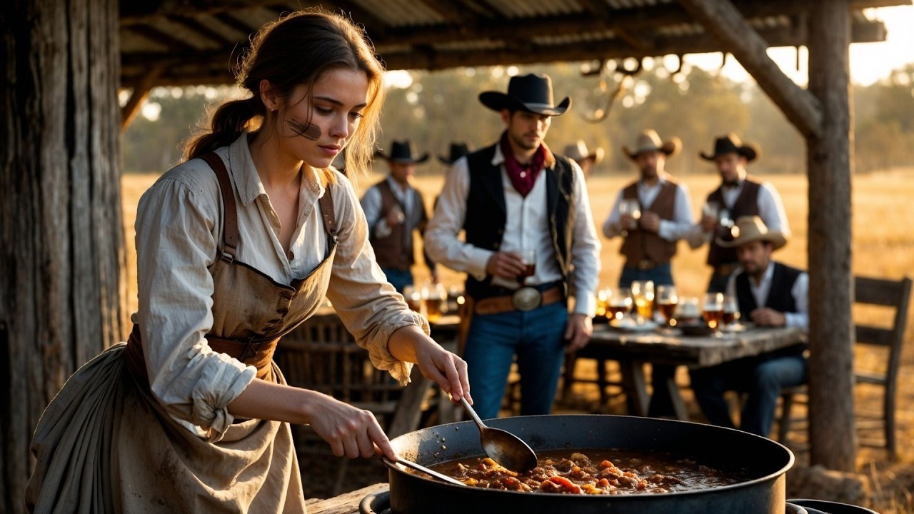 «No hablo mucho, señor, pero sé cocinar»  El ranchero sonrió «Estás contratada»