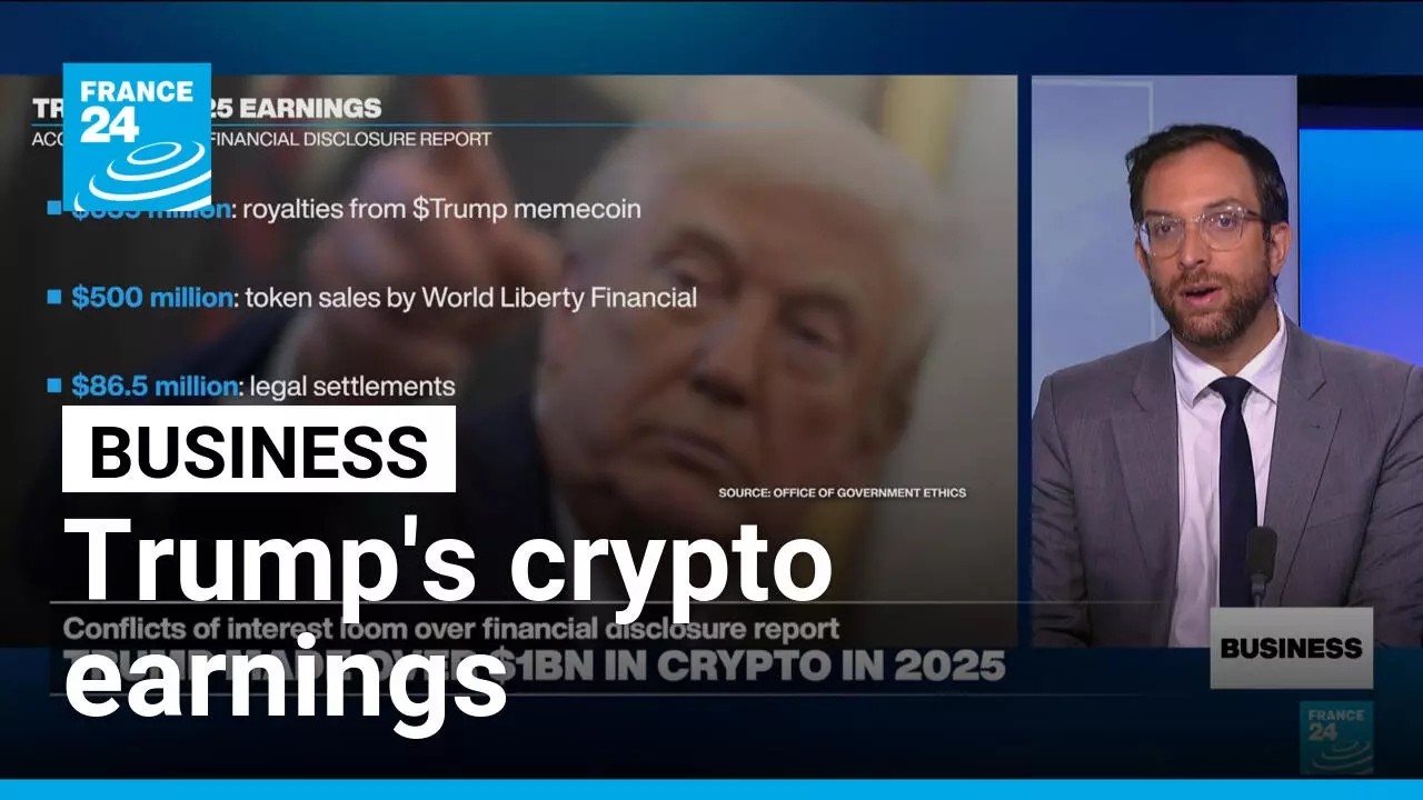 Trump made over $1 billion thanks to crypto in 2025 &bull; FRANCE 24 English