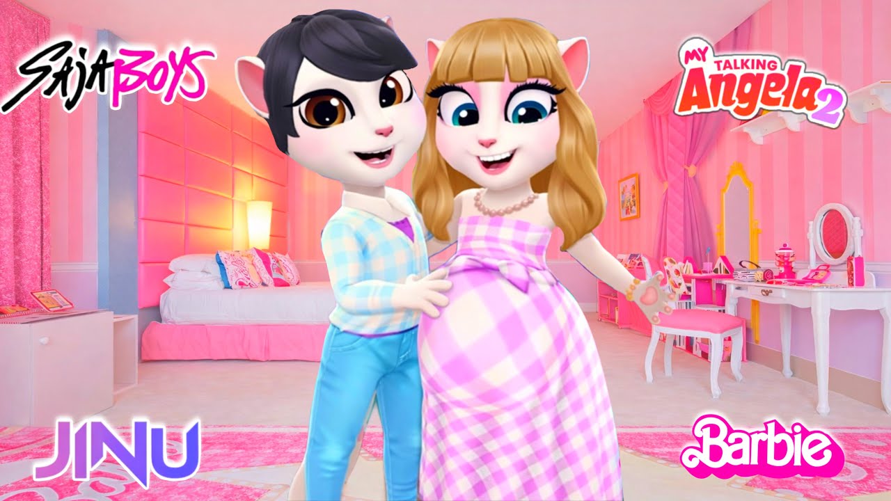 💖✨ My Talking Angela'm 2 😻 || Barbie With Jinu | New Update || Cosplay 😘💋 makeover ✨