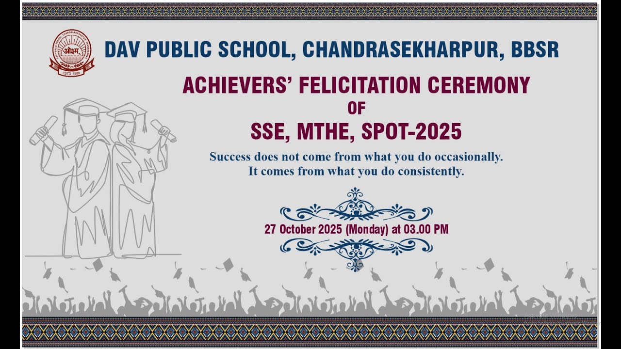 FELICITATION CEREMONY FOR THE ACHIEVERS' (CLASS-X,MTHE,SPOT) - 2025