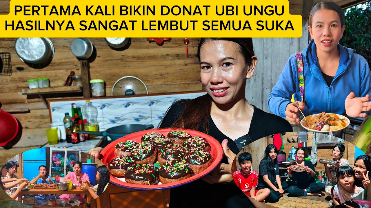  PERTAMA KALI BIKIN DONAT UBI UNGU HASIL NYA SANGAT LEMBUT & GORENG SAYAP AYAM KETUMBAR 