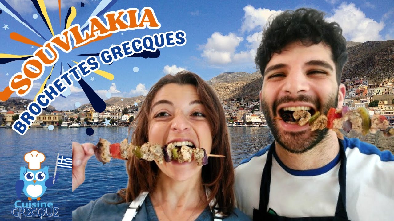 SOUVLAKIA AU FOUR - brochettes grecques, recette facile et délicieuse - avec @Composer sa Musique