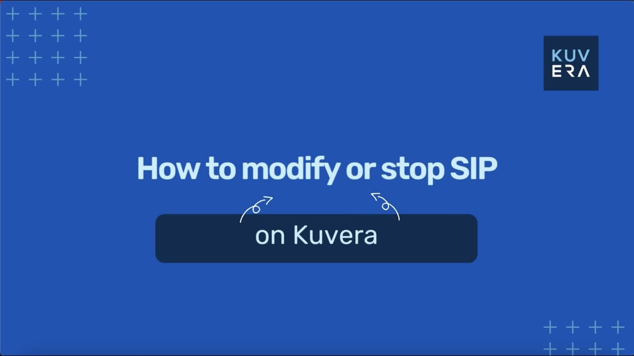 How to | Modify or stop SIP on Kuvera