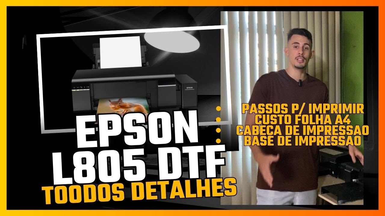 DTF na Epson L805: custos, entupimento e impressão diária (guia completo)