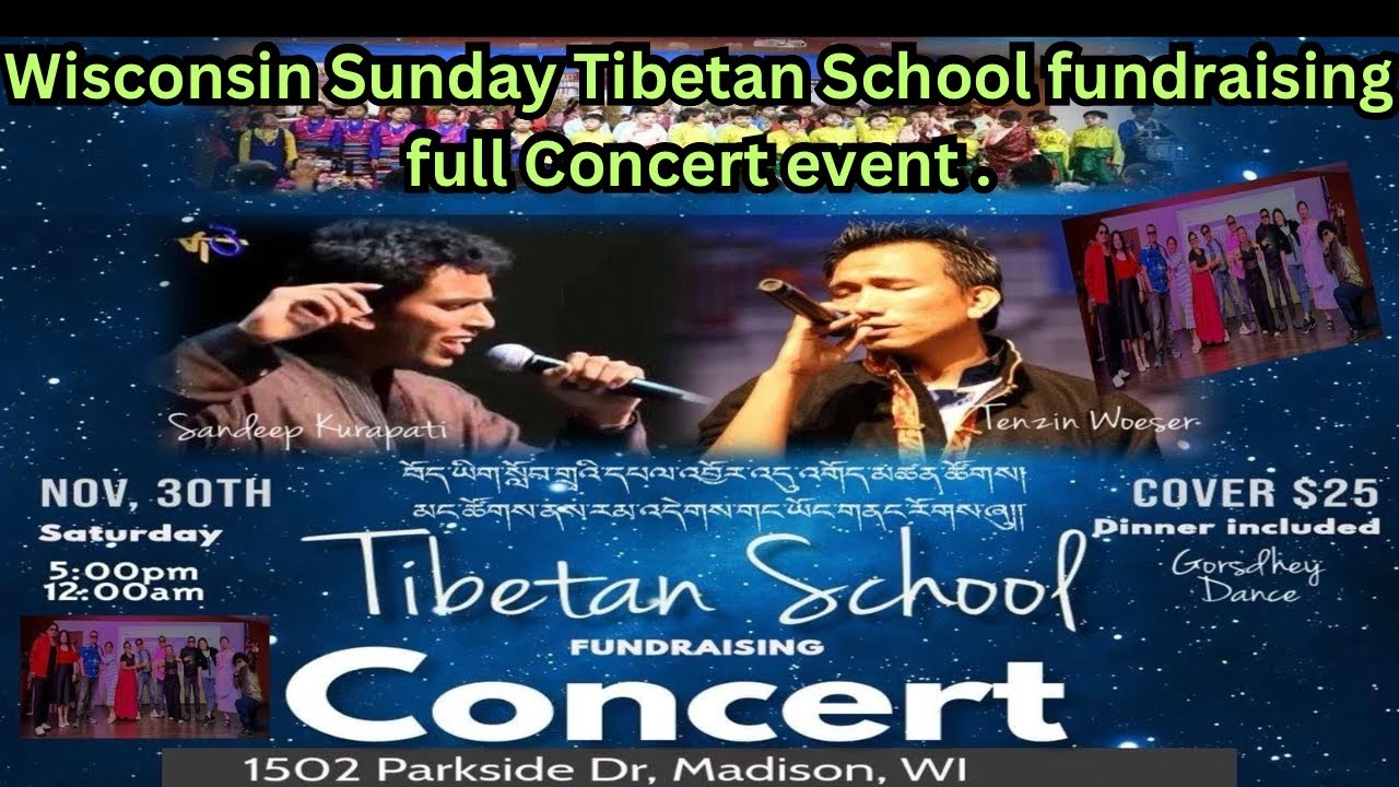 Part 1 Wisconsin Sunday Tibetan school fundraising full concert Madison #tibetanvlogger