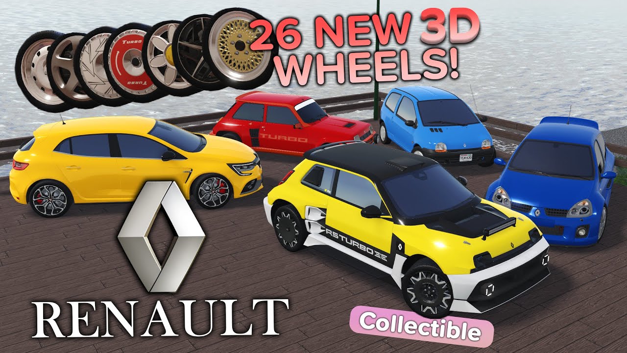 GREENVILLE 5 RENAULT LICENSED CARS + ODOMETERS, 26 NEW 3D WHEELS & REFRESHED INTERIORS!!!